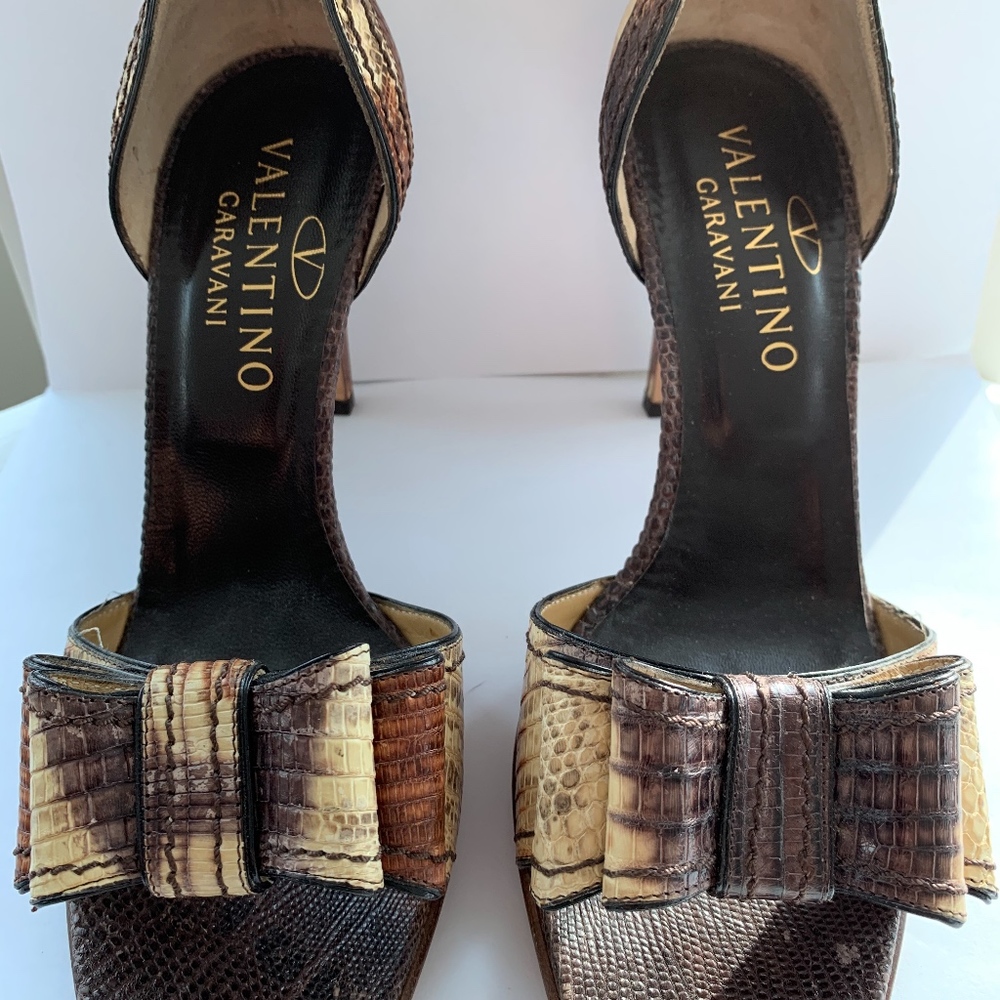 Valentino Garavani lizard high heel sandals NWT